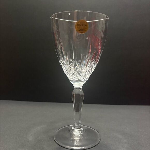 Royal Crystal Rock 24% Lead Crystal Tuscany Italy 6 Goblet Glasses Original Box - Picture 7 of 12